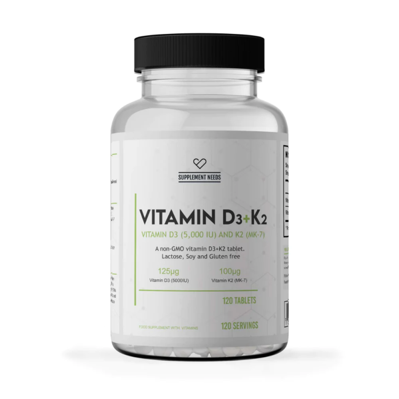 Supplement Needs Vitamin D3 & K2 (120 tabs)