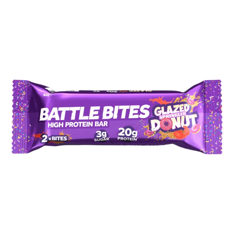 Battle Bites Protein Bar Single - Glazed Sprinkled Donut