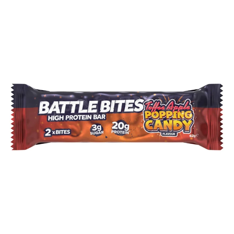 Battle Bites Protein Bar Single - Toffee Apple Popping Candy